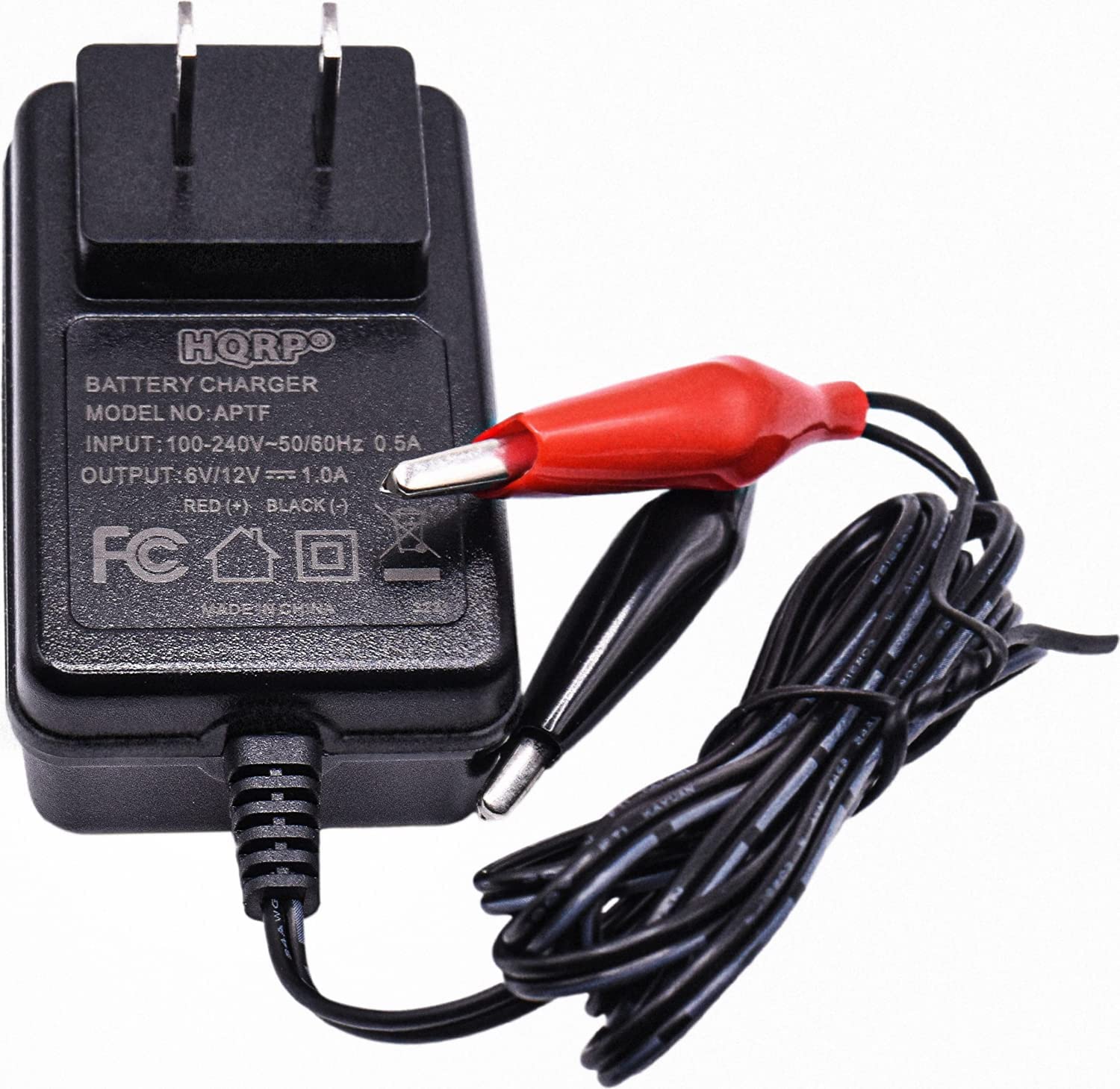 HQRP Fully Automatic 6V / 12V Sealed Lead Acid Smart Battery Charger SLA Maintainer Compatible with Car Truck Motorcycle, Alligator
