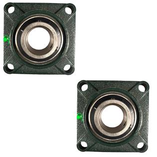 2-Pack UCF211-32 Solid Base Pillow Block Flange Bearings - 2 2-Pack UCF211-32 Solid Base Pillow Block Flange Bearings - 2
