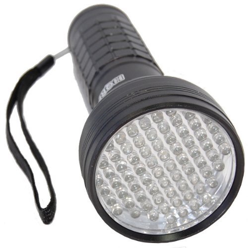 HQRP Professional 76 LED ultraviolet Flashlight with a Large Coverage Area for arson investigation with 390 nM wavelenght