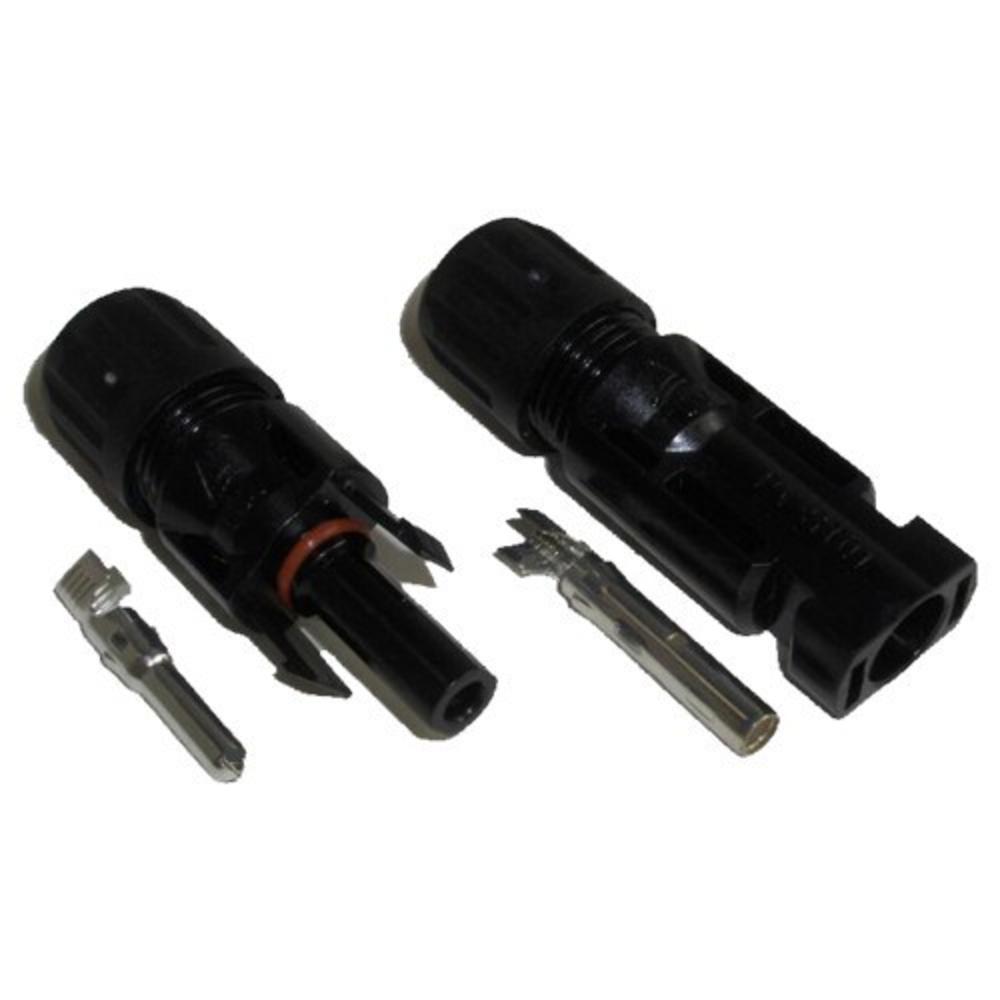 HQRP Pair Solar Panel Connector male & female (M&F) compatible with MC4 Connector fits PV / Photovoltaic System