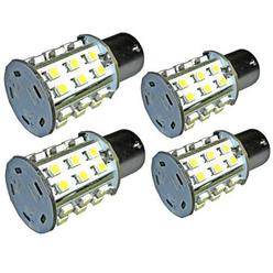 HQRP 4 pack BA15s Bayonet Base 30 LEDs SMD LED Bulb Cool White for #93 1141 1156 1073 1093 1129 Replacement