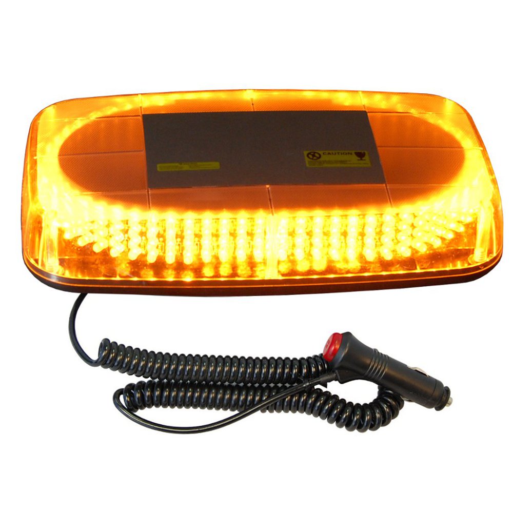 HQRP Strobe Lamp Amber Waterproof Emergency 240-LED Mini Strobe Light Bar for Party / Night Auto Party with Magnetic Base