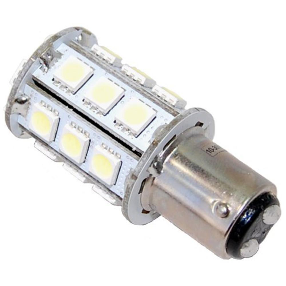 HQRP BA15d Base 24LED Marine Boat Bulb for 1076 1130 1176 1142 replacement 6300-7000 Cool White 12-24V DC Light