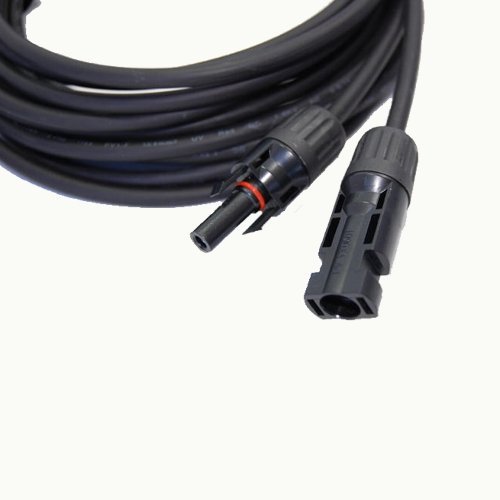 HQRP Pair 12ft / 3.66m 1x4mm Solar Cable 12 AWG Copper Cable with MC4 Connectors on both side