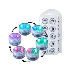 HQRP 20-Pack Color Change Dual LED Tea Light Led Multicolor Waterproof Submersible Candles for Wedding Light show