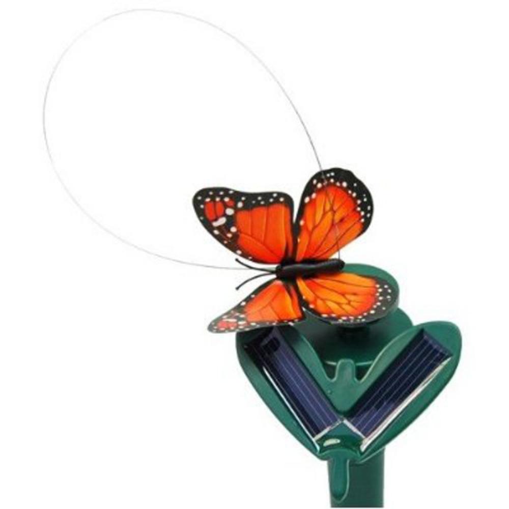HQRP Orange Solar Powered Flying Fluttering Monarch Butterfly for Garden Plants Flowers