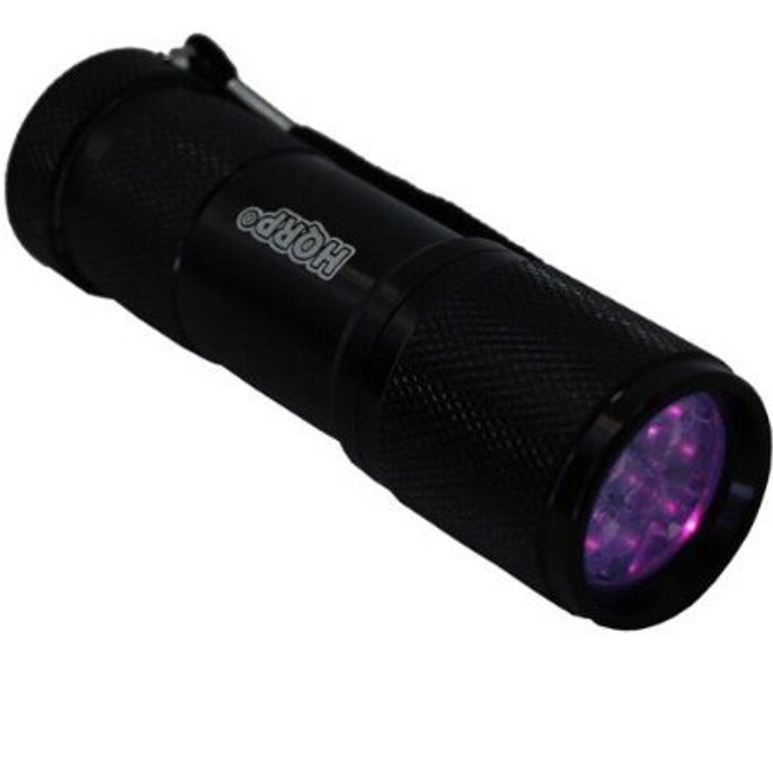 HQRP 365 nM 9 LED Professional UV Ultraviolet Inspection / Detection / Identification Flashlight / Blacklight