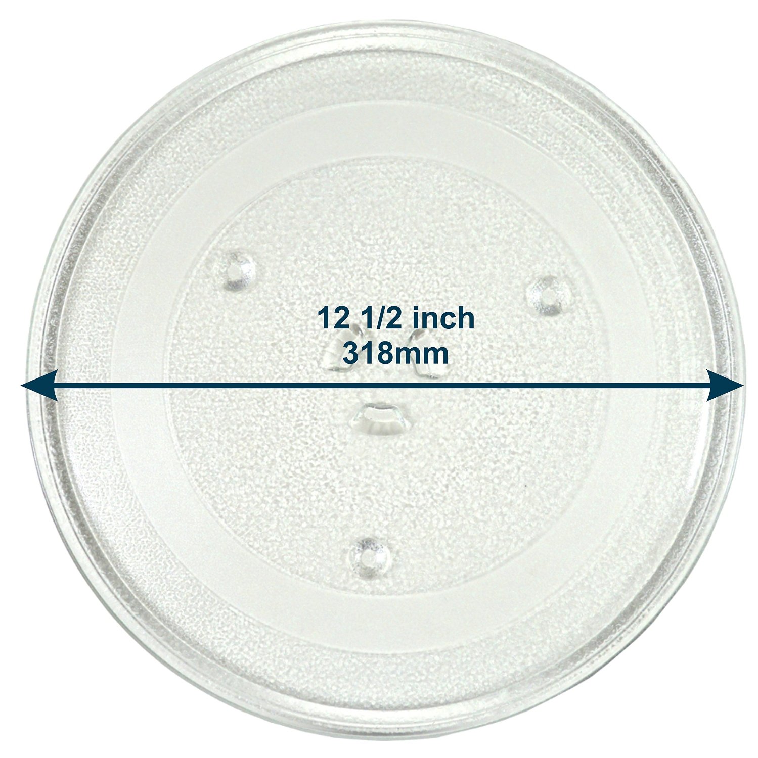 HQRP 12.5-inch Glass Turntable Tray for Daewoo 335A10 KOR-1 KOR-1A KOR-1A4 KOR-1A4H KOR145 KOR145Q KOR128 KOR128M Microwave Oven