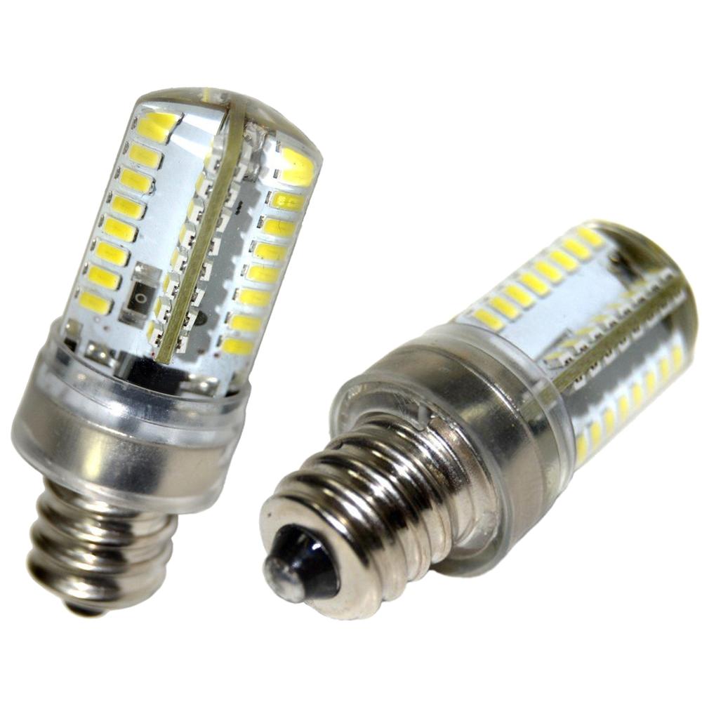 HQRP 2-Pack 7/16" 110V LED Light Bulb Warm White for Brother 634D / 934D / LS-2125 / LX-3125e / RS25 / VX707 / VX857 Sewing Machine 