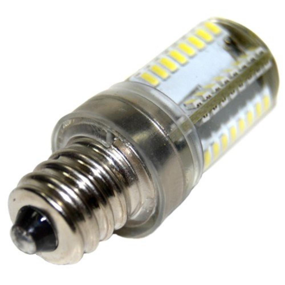 HQRP 2-Pack 7/16" 110V LED Light Bulb Warm White for Elna 100 / 200 / 220 / 250 ; Elnalock 604E / 614DE / 624DS Sewing Machine 