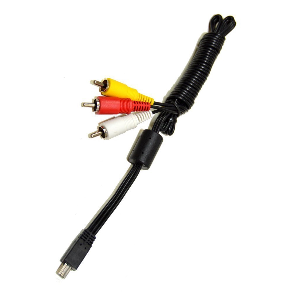 HQRP 887774412151651 Mini USB To 3 RCA Audio Video Cable for Canon  PowerShot A2000 IS, A2100 IS, A2300, A2400 IS, A2500, A810, D10, D20, D30  Digital