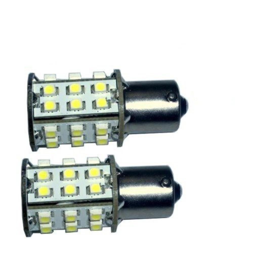 HQRP 2-Pack BA15s Bayonet Base 30 LEDs SMD LED Bulb Warm White for #93 1141 1156 1073 1093 1129 Replacement 