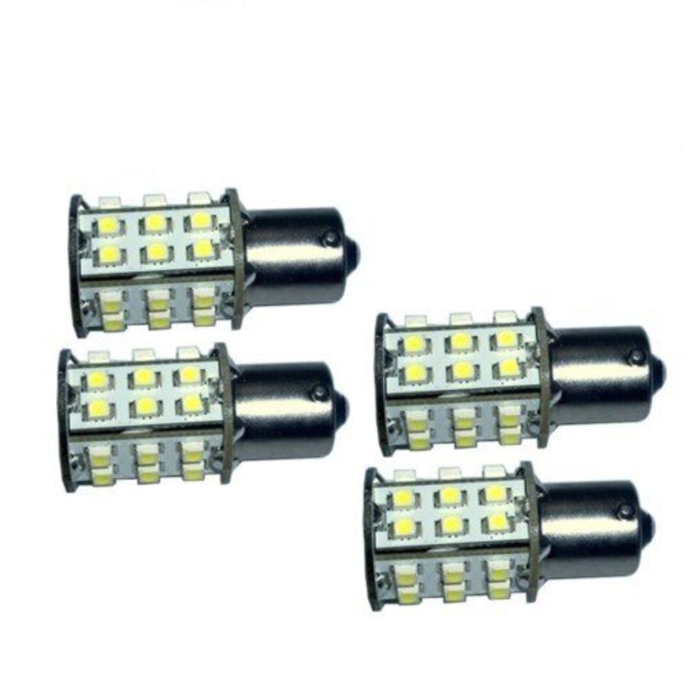 HQRP 4-Pack BA15s Bayonet Base 30 LEDs SMD LED Bulb Warm White for #93 1141 1156 1073 1093 1129 Replacement 