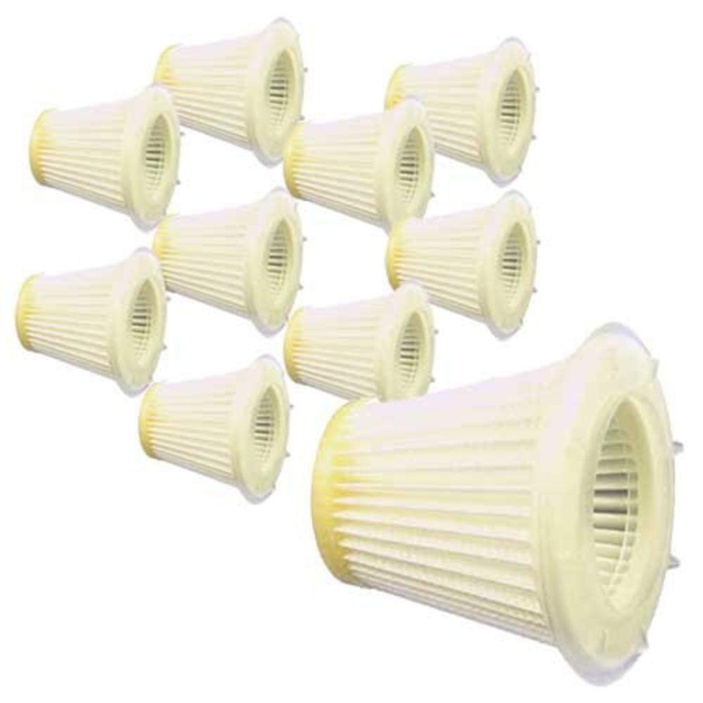 HQRP Set of 10 Filters for Black & Decker CHV1400, CHV1500 Cyclonic Action DustBusters 