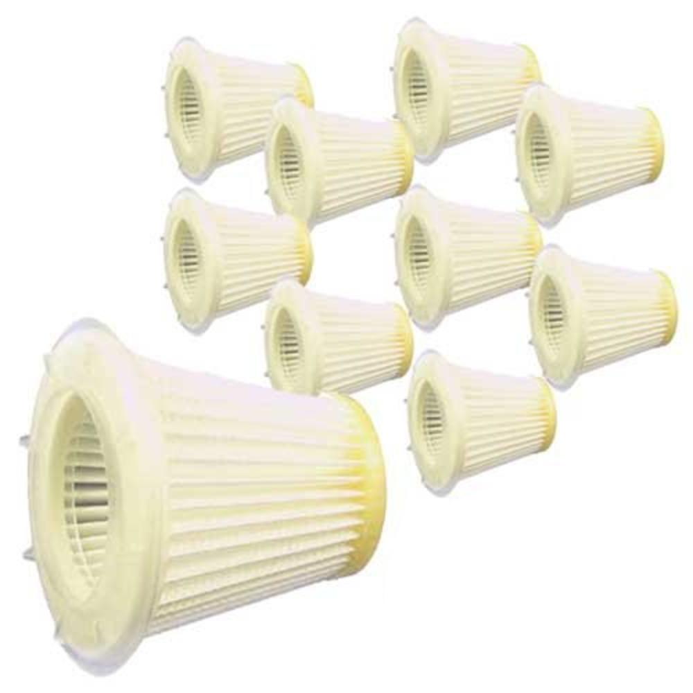 HQRP Set of 10 Filters for Black & Decker VF100, VF100H fits DustBusters vacuums 