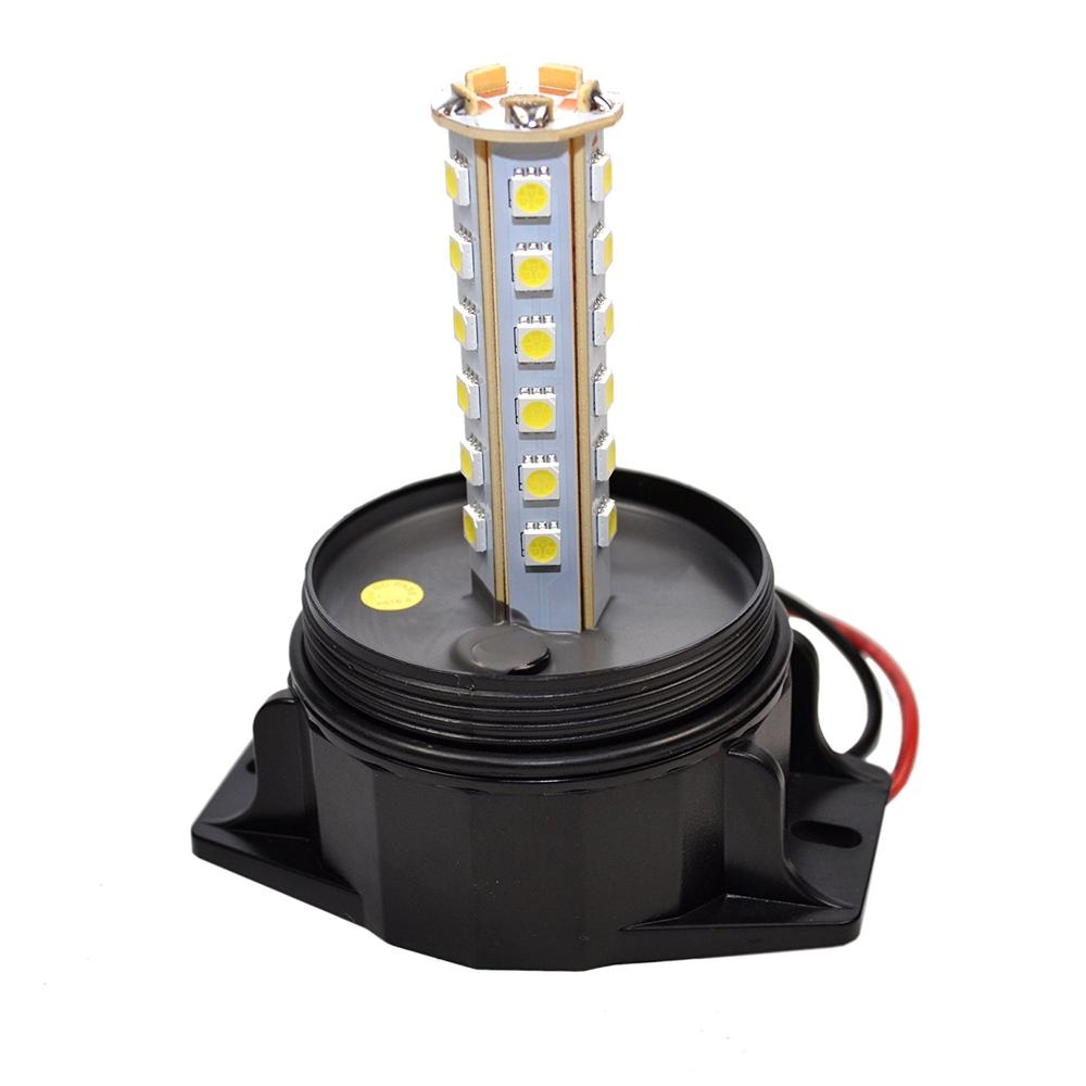 HQRP 12-110V 30-LED Mini Beacon Amber Strobe Emergency Hazard Safety Warning Light 