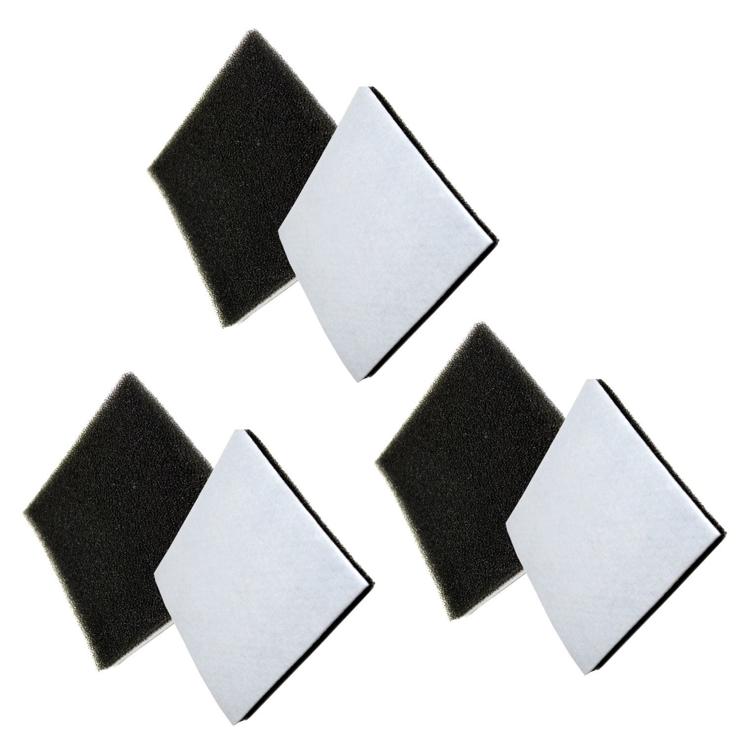HQRP 6-pack Foam Filter for Kenmore 116.25614500, 116.25615500, 116.27814701, 116.29914900, 116-20612003 