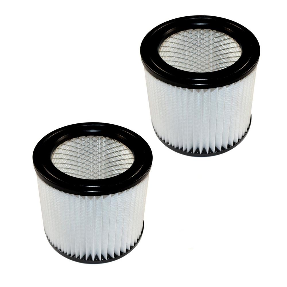 HQRP 2-pack Cartridge Filter for Shop-Vac E87S450 E87S550A All Around Plus, QAL80 QAL80A Floor Master Series Wet / Dry Vacuum