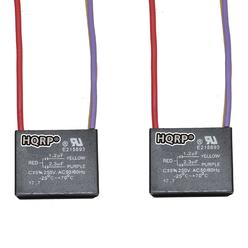 Hqrp 887774401111810 2 Pack Ceiling Fan Capacitor Cbb61 1 2uf