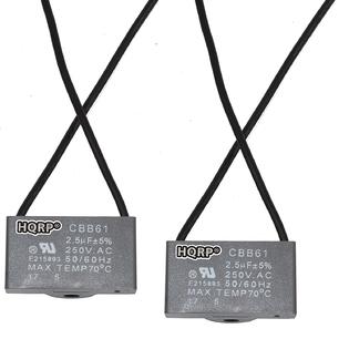 Hqrp 887774401111816 2 Pack Ceiling Fan Capacitor Cbb61 2 5uf