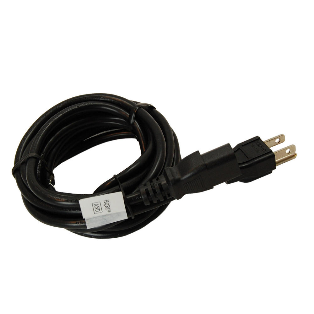 HQRP 10ft AC Power Cord for Coby LEDTV2226 TFDVD1595 TFTV2625 LCD HD TV Mains Cable Plug Wire