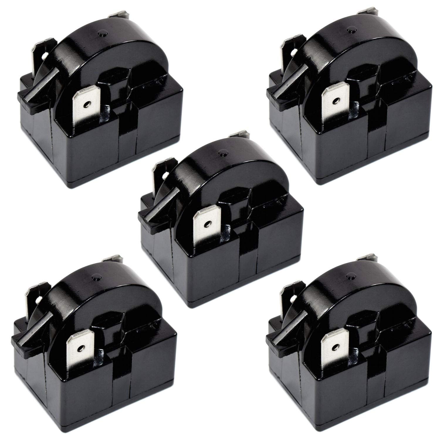 HQRP 5-Pack QP2-4R7 4.7 Ohm 3-Pin PTC Starter/Start Relay Replacement for Mini Fridges, Compact Refrigerators, Beverage & Wine/Beer