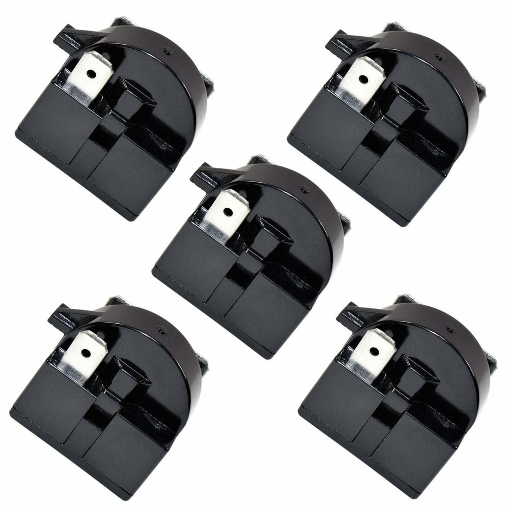 HQRP 5-Pack QP2-4R7 4.7 Ohm 3-Pin PTC Starter/Start Relay for Magic Chef 6R8MD3, AP4565041, 1206682 Replacement fits MCBR1000S