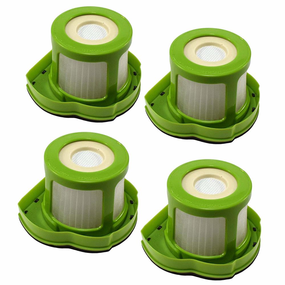 HQRP 4-Pack Filter Set Works with Bissell 1782 17823 Pet Hair Eraser Cordless Hand Vac Car Vacuum, Parts # 1608653 & 1608654