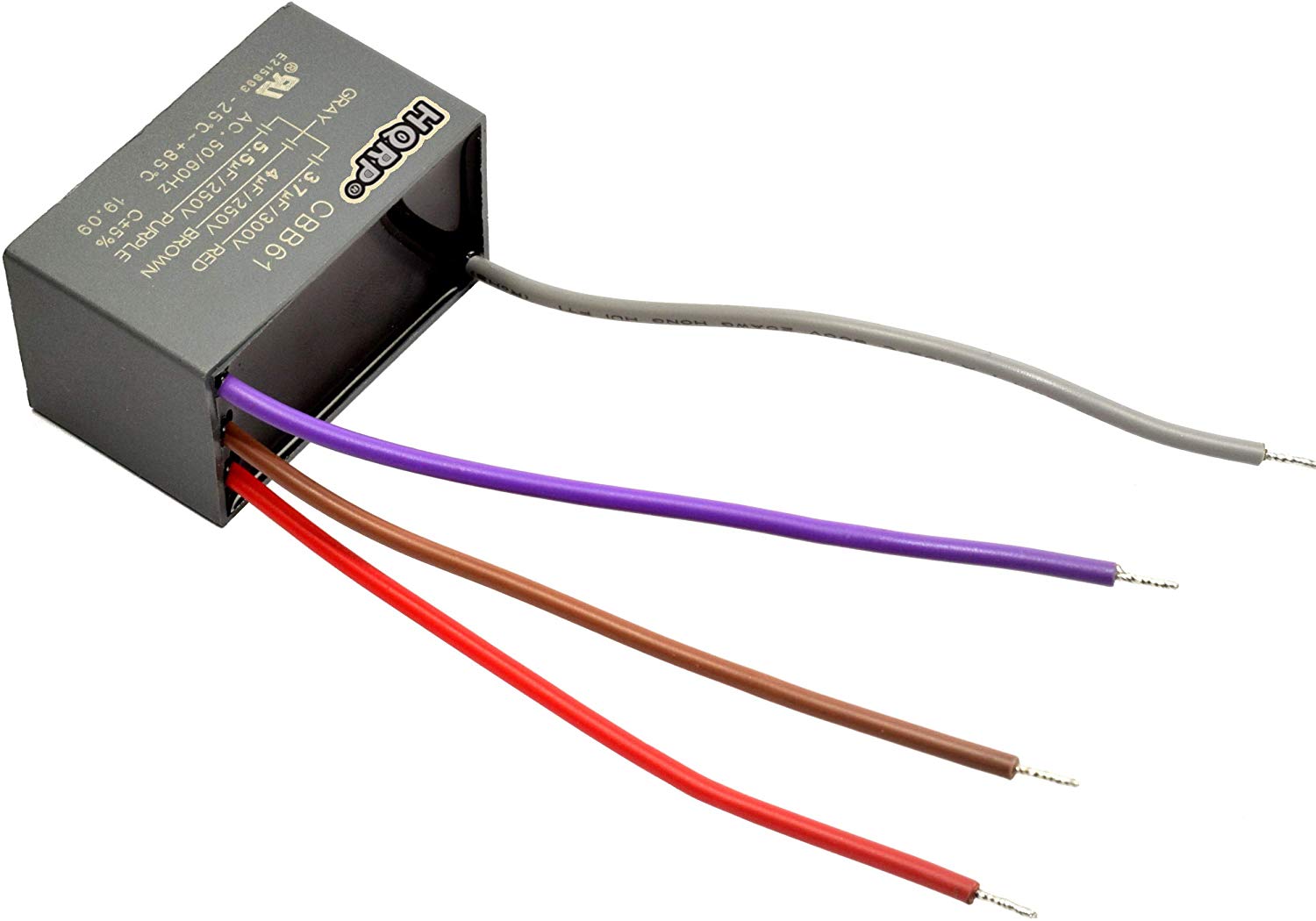Hqrp 887774403032024 Capacitor Cbb61 Fits Harbor Breeze Ceiling Fan 3 7uf 4uf 5 5uf 4 Wire