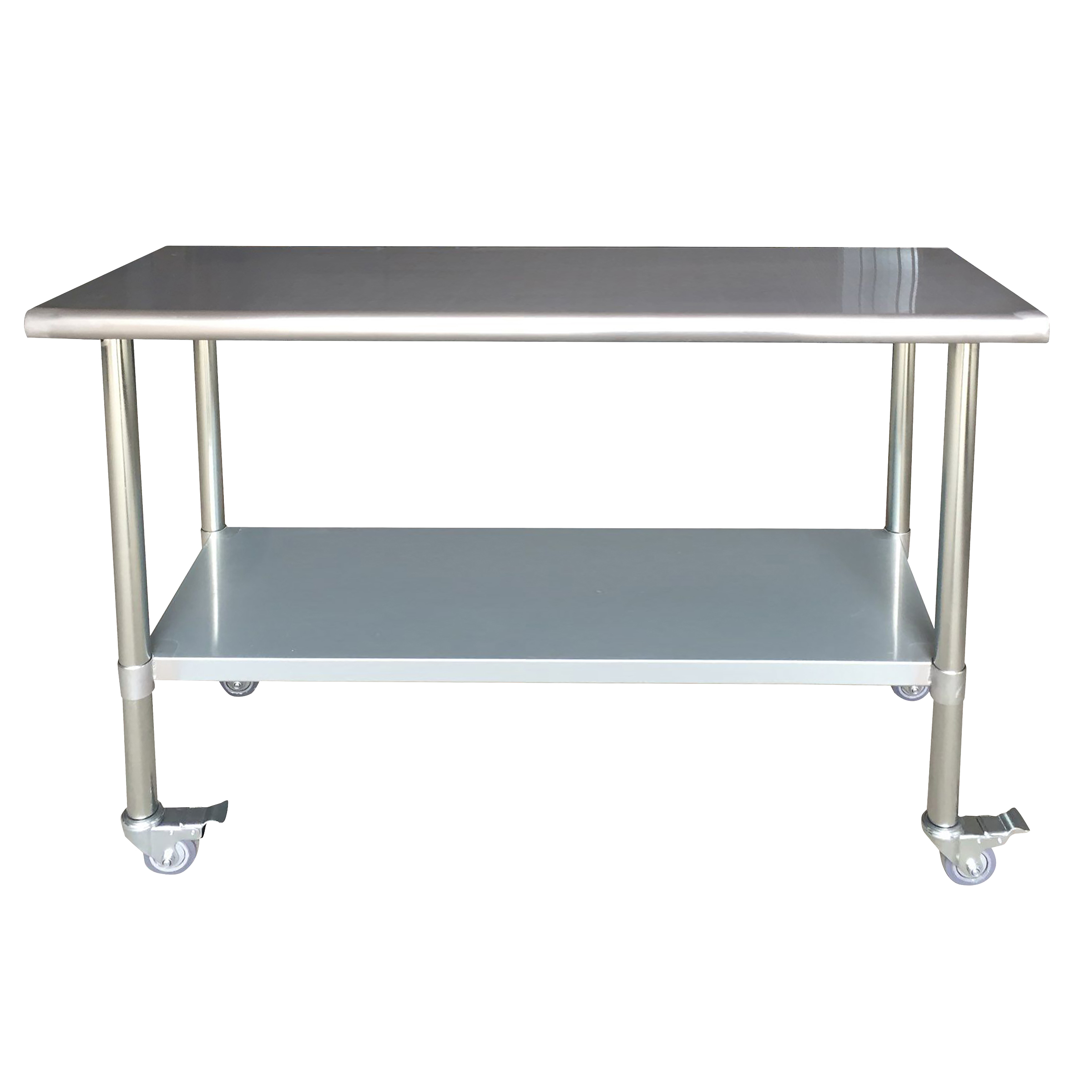 Buffalo Tools Stainless Steel Work Table With Casters 24 X 60 Inches