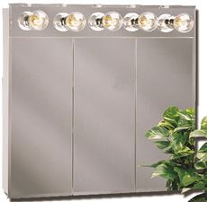 American Pride Tm Series Beveled Mirror Lighted Tri View Medcine American Pride Tm Series Beveled Mirror Lighted Tri View Medcine Cabinet 30