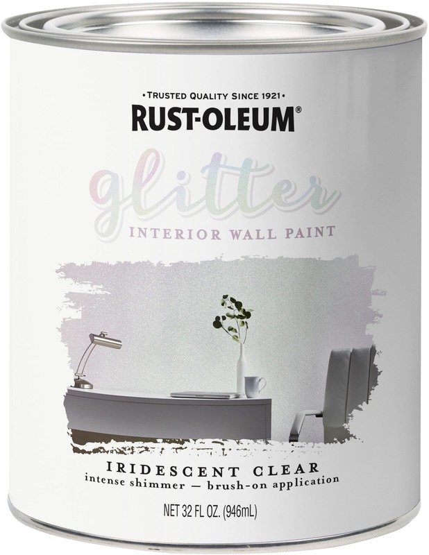 Rust Oleum 323860 Qt Clear Glitter Paint Per Ea