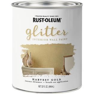 Rust Oleum 323859 Qt Gold Glitter Paint Per Ea