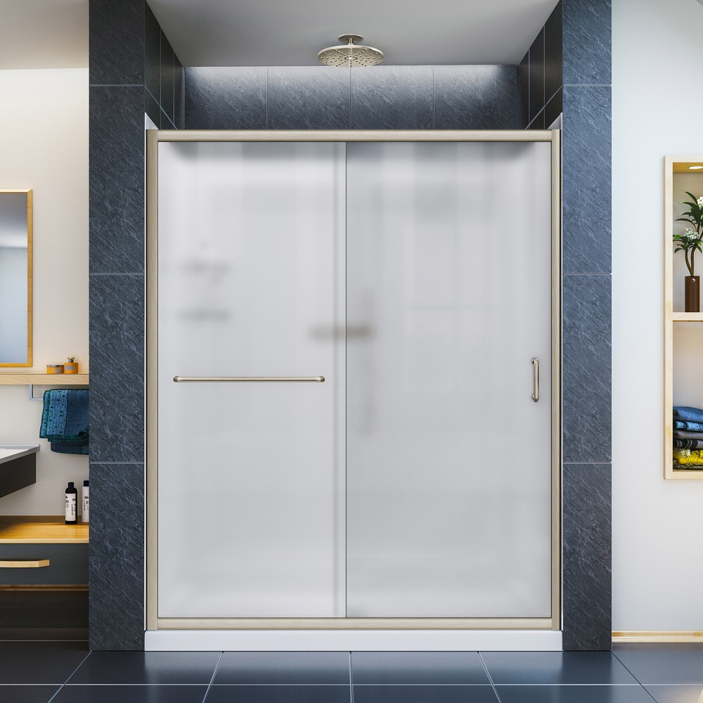 48 Inch Frameless Shower Door Dreamline Infinity Z 44 48 In W X 72 H Semi