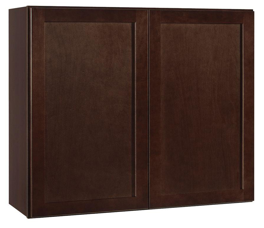 Hampton Bay Rsi Home Products Shaker Wall Cabinet Java 36x30 In