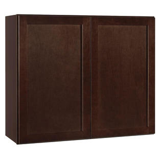 Hampton Bay Rsi Home Products Shaker Wall Cabinet Java 36x30 In