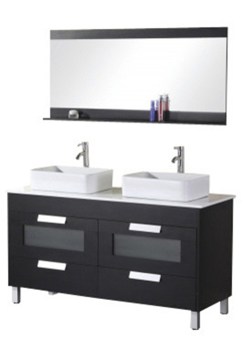 Design Elements Bathroom Sink Vanity Set 55 Double Vessel