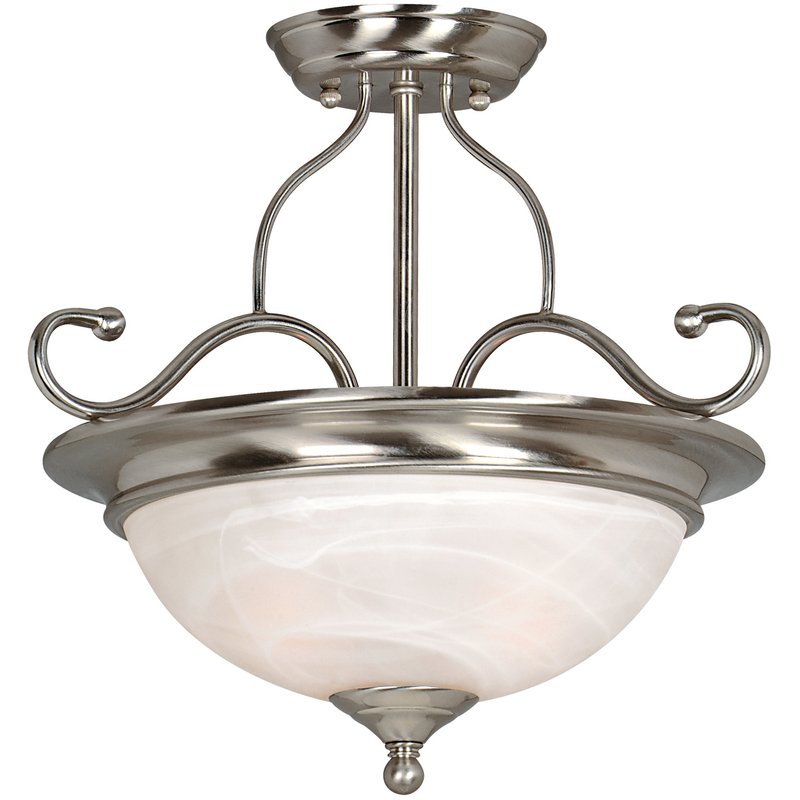 Hardware House Saturn 2 Lights Ceiling Fixture Satin Nickel Hardware House Saturn 2 Lights Ceiling Fixture Satin Nickel