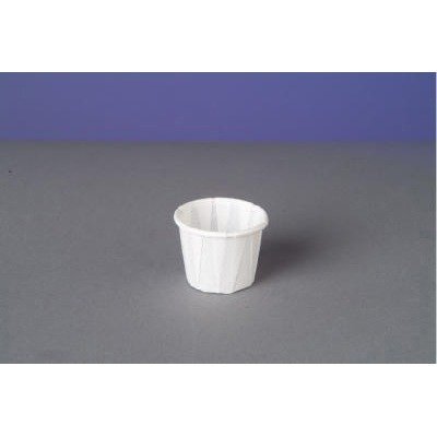 GENPAK F050 PEC 0.5 oz Pleated Portion Cup, White