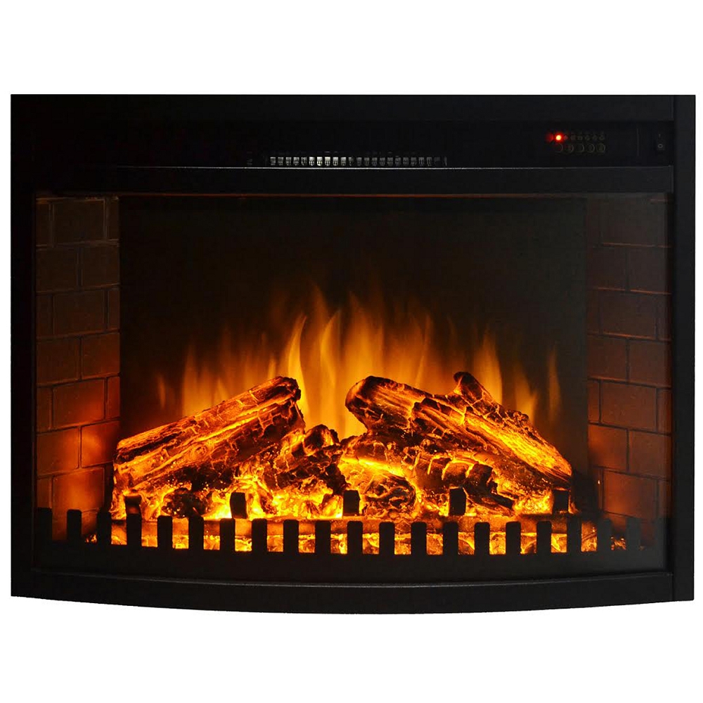 Moda Flame 28 Inch Curved Ventless Electric Space Heater Built In Moda Flame 28 Inch Curved Ventless Electric Space Heater Built In Recessed Firebox Fireplace Insert Per Ea
