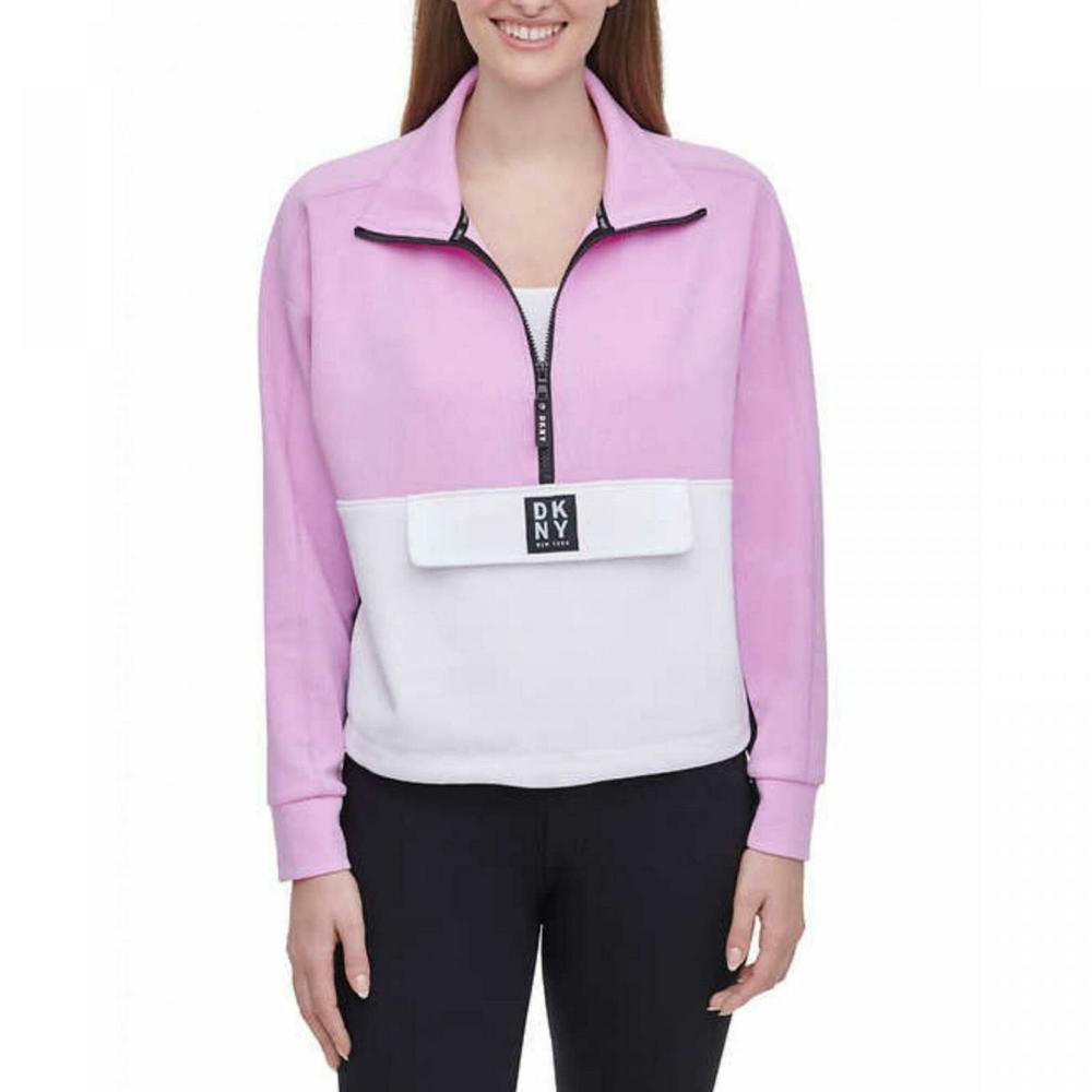 DKNY Sport Women's Colorblock Half Zip Pullover Sweatshirt