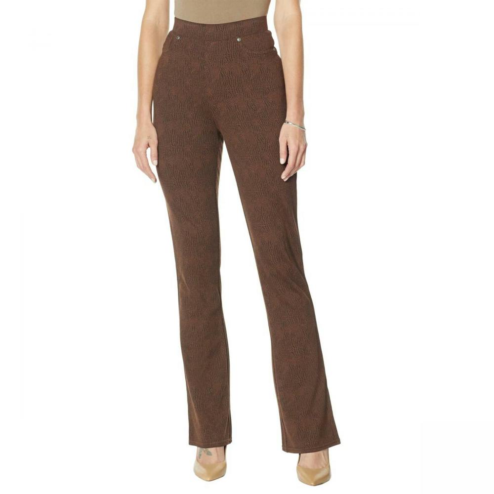 DG2 by Diane Gilman Women's Tall Pull On Ponte Knit Boot Cut Pants