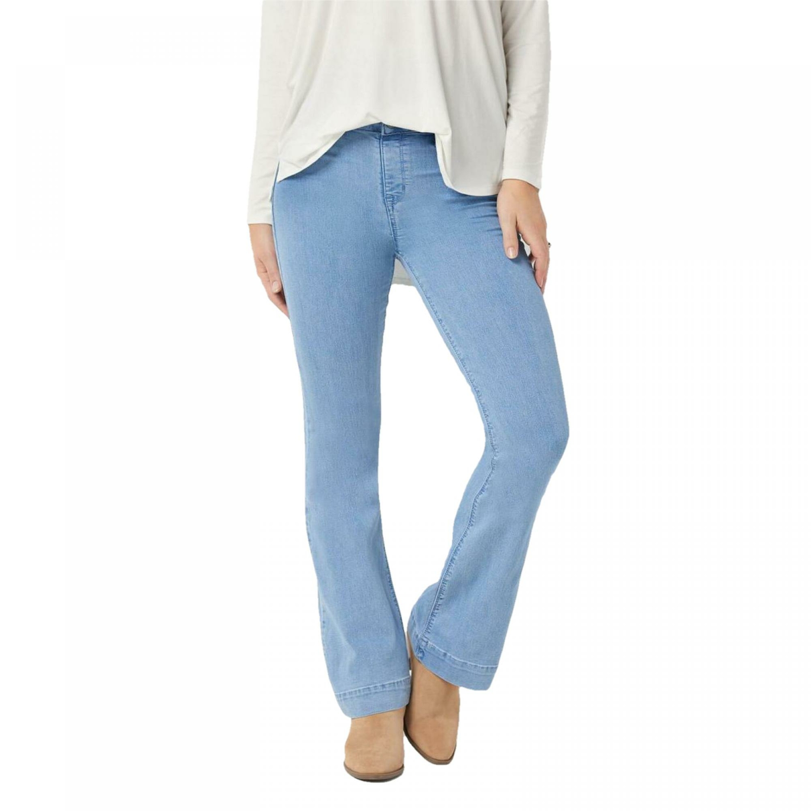 Laurie felt silky denim pull on hot sale flare jeans