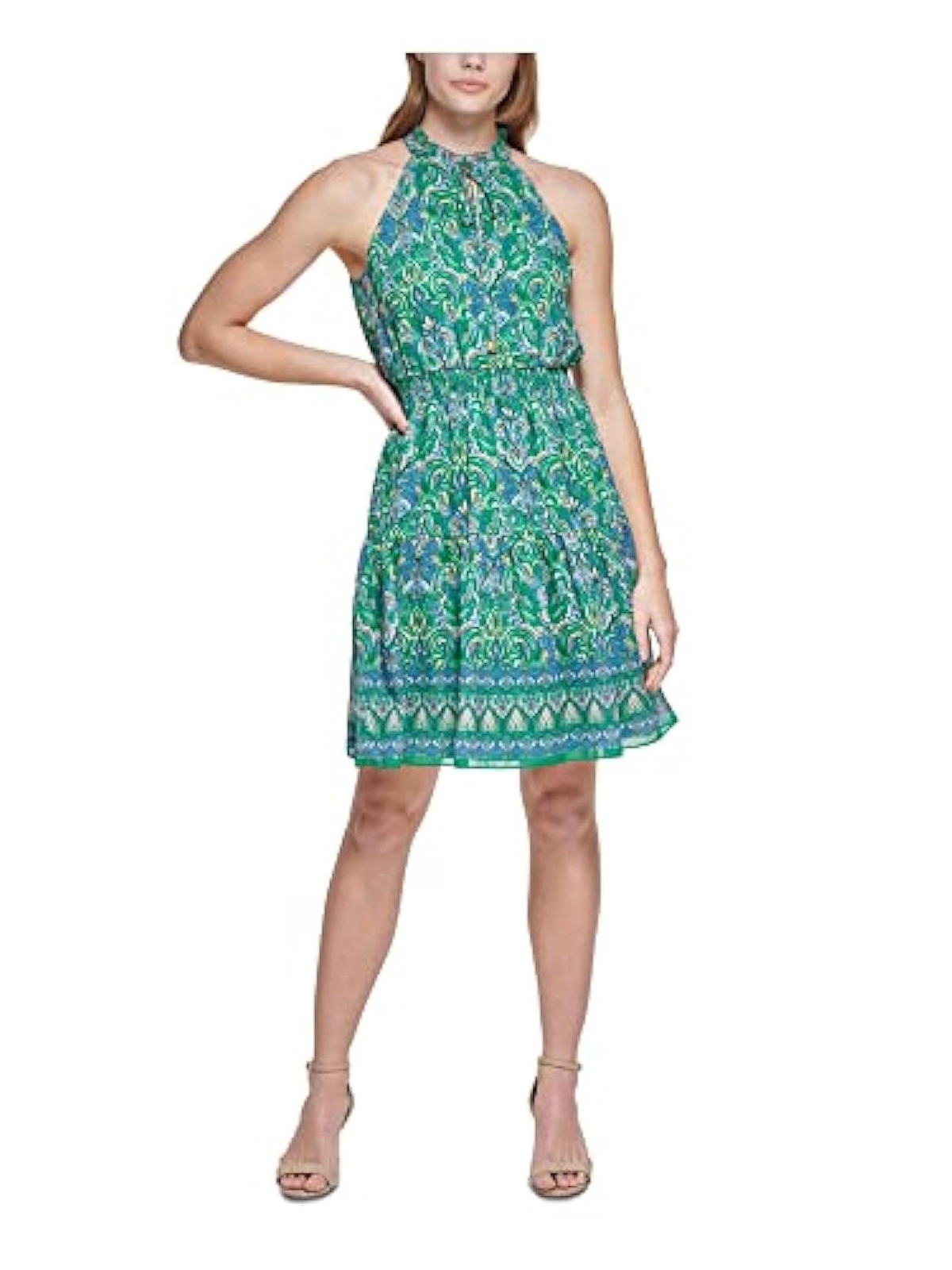 Vince camuto kors crepe 2024 fit & flare minidress