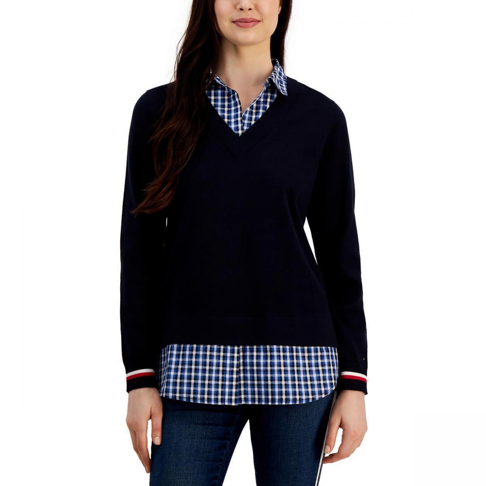 Tommy hilfiger hot sale layered look sweater