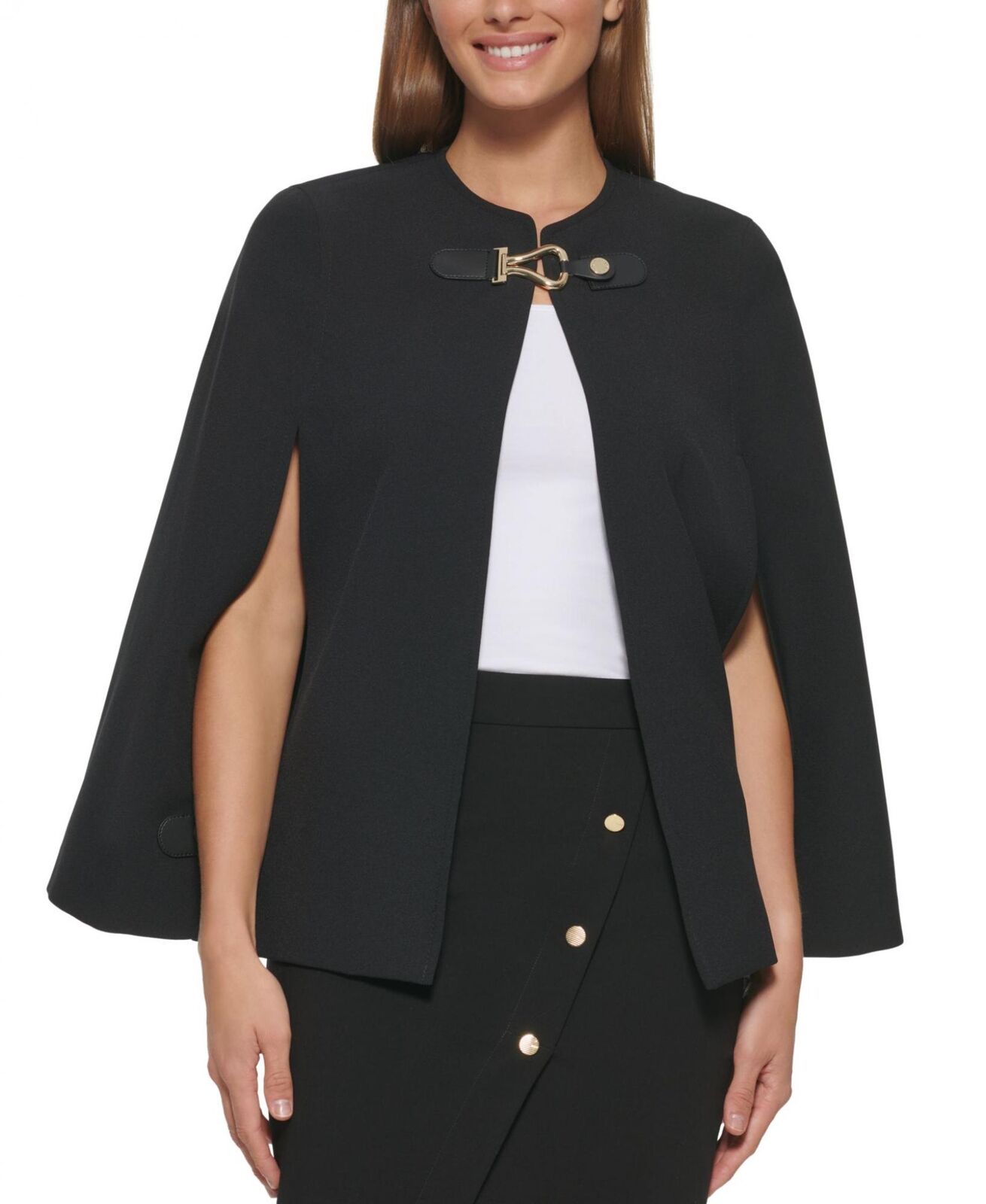 DKNY★人気 ケープジャケット Cape Jacket DKNY Womens Cape Jacket with Front Clip UJ1J2199