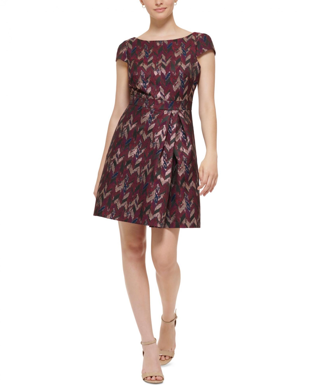 Jacquard fit & flare dress vince camuto sale