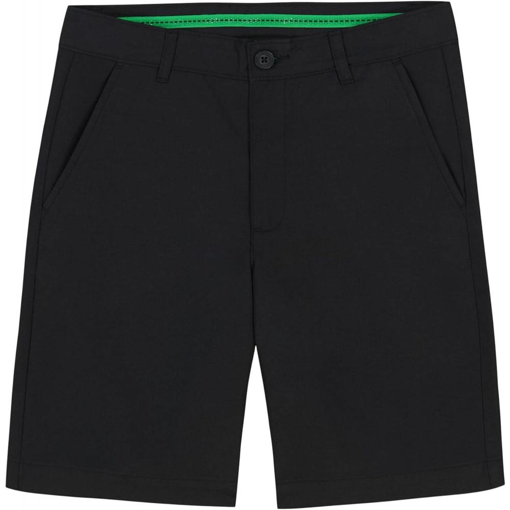 Izod Boys' Golf Swingflex Stretch Straight Fit Shorts Blackout Black 10 Husky