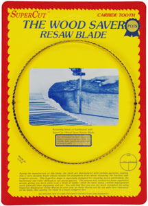 SuperCut B72.5P58V3 WoodSaver Plus Resaw Bandsaw Blade, 72-1/2" Long - 5/8" Width, 3-4 Variable Tooth, 0.025" Thickness