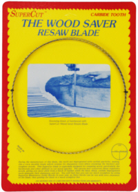 SuperCut B92.5S58T3 WoodSaver Resaw Bandsaw Blade, 92-1/2" Long - 5/8" Width, 3 Tooth, 0.025" Thickness